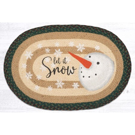 Palacedesigns 20 x 30 in. OP-508 Let it Snow Snowman Oval Patch PA3379731